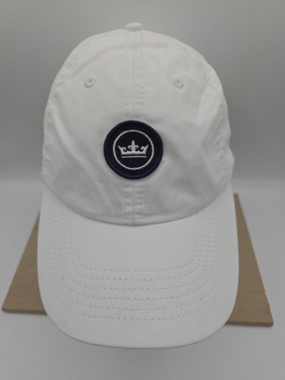 Peter Millar Crown Logo Strapback Cap – White – One Size